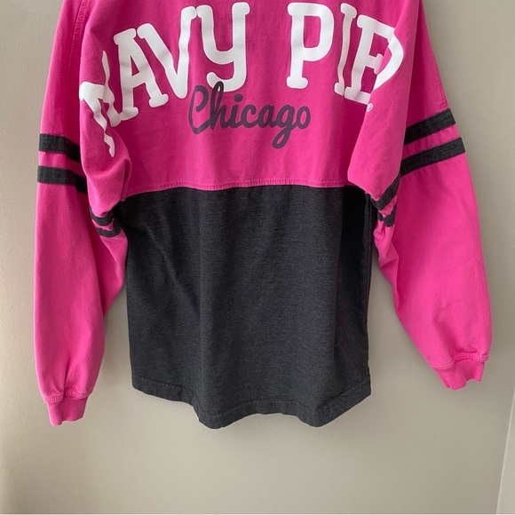 Boxercraft 'Navy Pier Chicago' Jersey Shirt Pink/Gray Sz Small - Picture 8 of 10